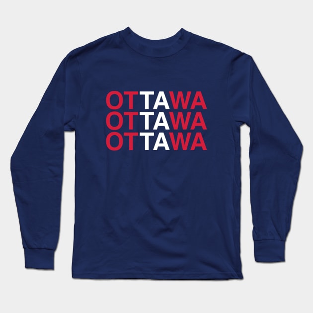 OTTAWA Canadian Flag Long Sleeve T-Shirt by eyesblau